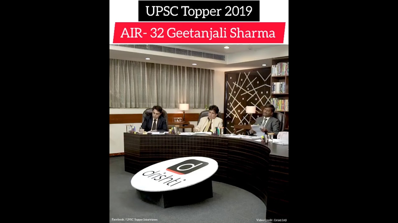❤️ IAS LIVE Interview ❤️ Geetanjali Sharma | UPSC Topper 2019 | Best Ias preparation Channel #shorts - YouTube